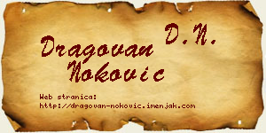 Dragovan Noković vizit kartica